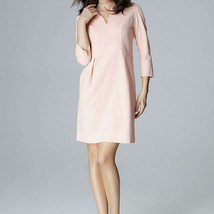 Chic V-Neck Midi Day Dress - Très Elite