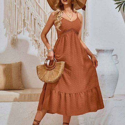 Chic V-neck Sleeveless Summer Suspender Dress for Women - Très Elite