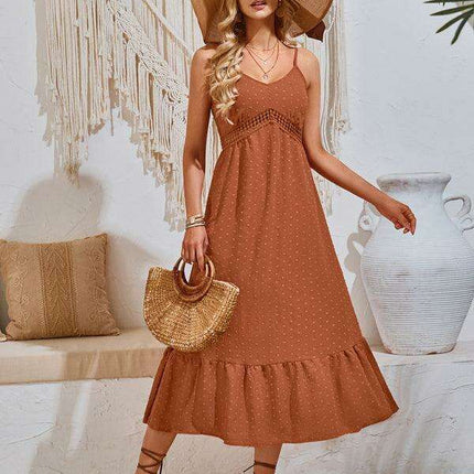 Chic V-neck Sleeveless Summer Suspender Dress for Women - Très Elite