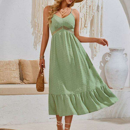 Chic V-neck Sleeveless Summer Suspender Dress for Women - Très Elite