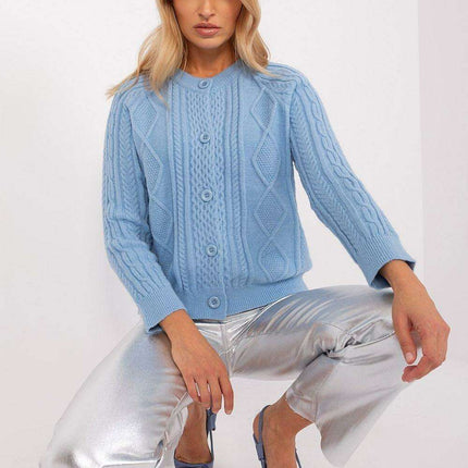 Chic Variegated Knit Cardigan with Button Closure - Très Elite