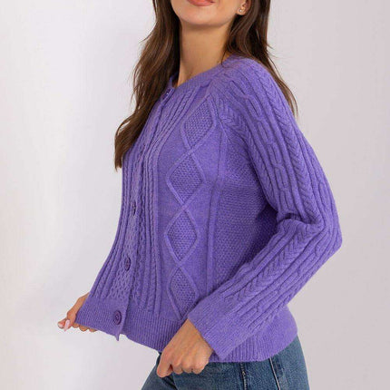 Chic Variegated Knit Cardigan with Button Closure - Très Elite