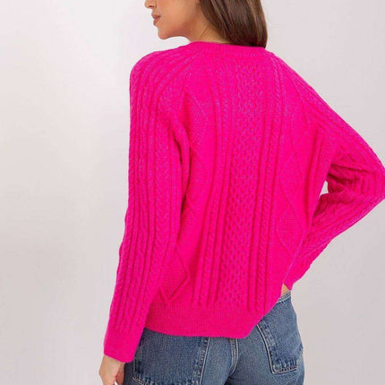Chic Variegated Knit Cardigan with Button Closure - Très Elite