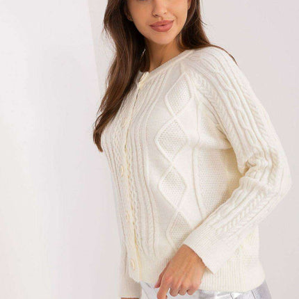 Chic Variegated Knit Cardigan with Button Closure - Très Elite