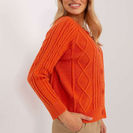 Chic Variegated Knit Cardigan with Button Closure - Très Elite