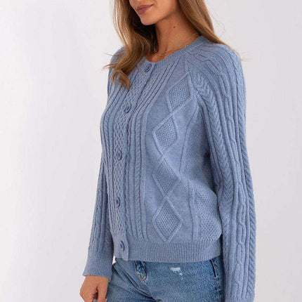 Chic Variegated Knit Cardigan with Button Closure - Très Elite