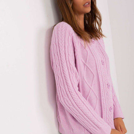 Chic Variegated Knit Cardigan with Button Closure - Très Elite