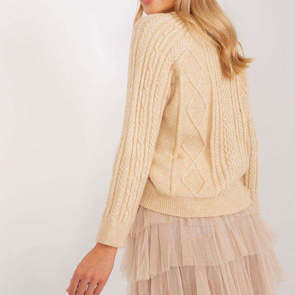 Chic Variegated Knit Cardigan with Button Closure - Très Elite
