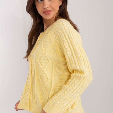 Chic Variegated Knit Cardigan with Button Closure - Très Elite