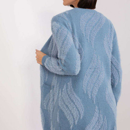 Chic Variegated Long Cardigan with Handy Slip Pockets - Très Elite