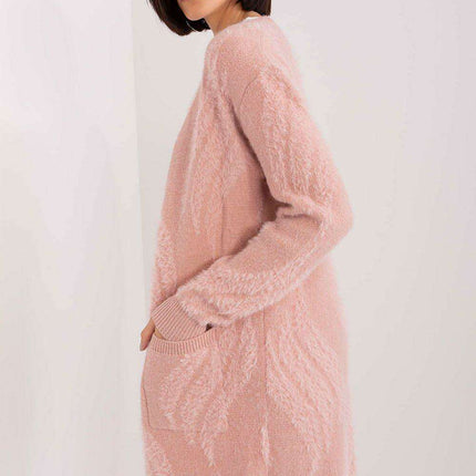 Chic Variegated Long Cardigan with Handy Slip Pockets - Très Elite