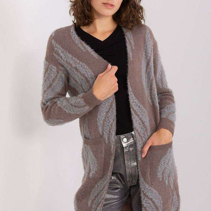 Chic Variegated Long Cardigan with Handy Slip Pockets