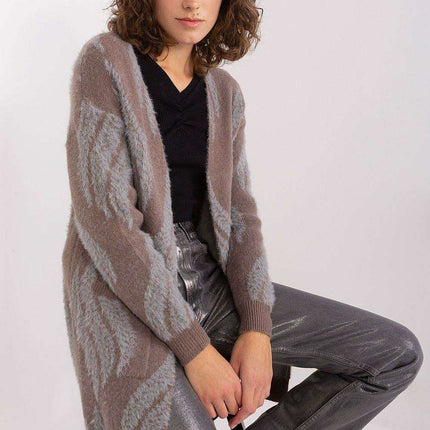 Chic Variegated Long Cardigan with Handy Slip Pockets - Très Elite