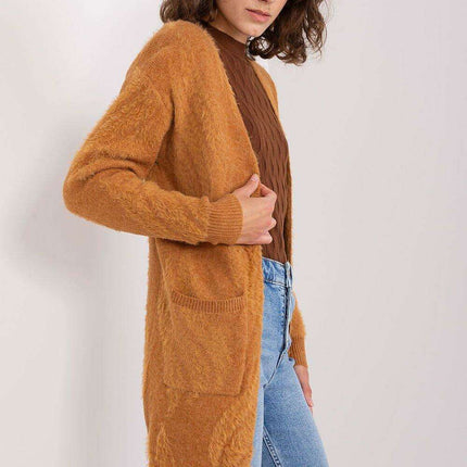 Chic Variegated Long Cardigan with Handy Slip Pockets - Très Elite