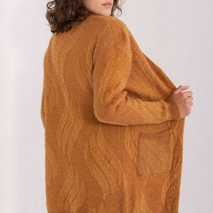 Chic Variegated Long Cardigan with Handy Slip Pockets - Très Elite