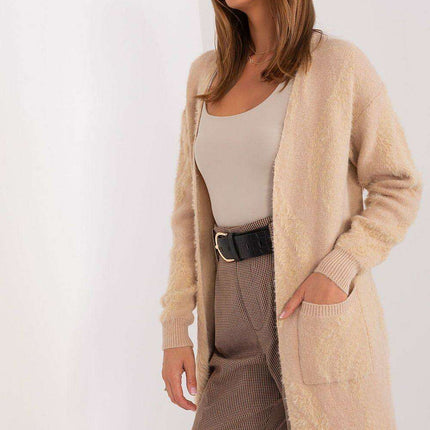 Chic Variegated Long Cardigan with Handy Slip Pockets - Très Elite