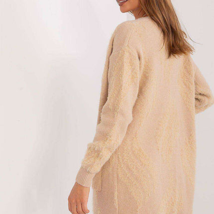 Chic Variegated Long Cardigan with Handy Slip Pockets - Très Elite