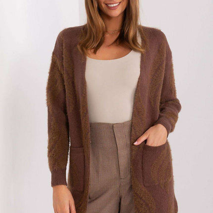 Chic Variegated Long Cardigan with Handy Slip Pockets