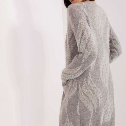 Chic Variegated Long Cardigan with Handy Slip Pockets - Très Elite