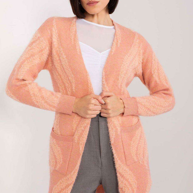 Chic Variegated Long Cardigan with Handy Slip Pockets