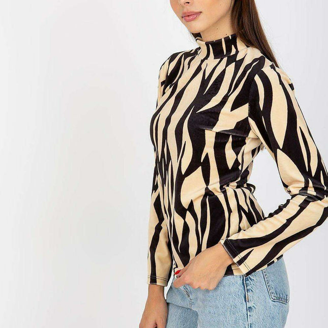Chic Velour Blouse With Parisian Flair European Elegance