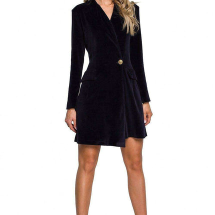 Chic Velour Jacket Dress - Très Elite