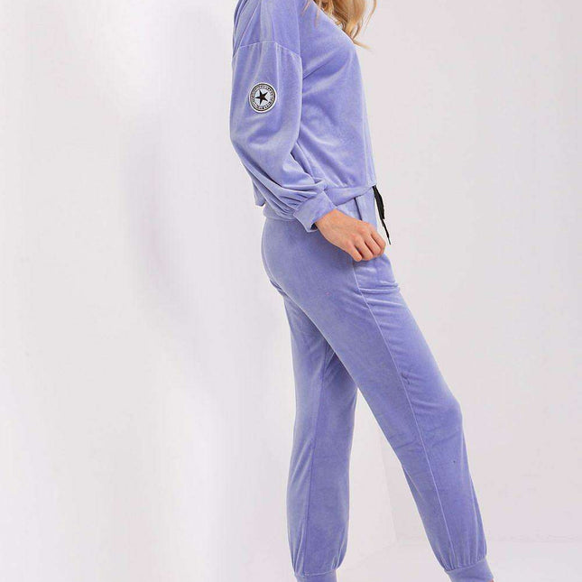 Chic Velour Knit Sweater and Pants Set for Modern Elegance