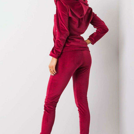 Chic Velour Lounge Set with Zippered Hoodie and Coordinating Trousers - Très Elite