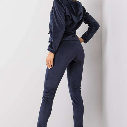 Chic Velour Lounge Set with Zippered Hoodie and Coordinating Trousers - Très Elite