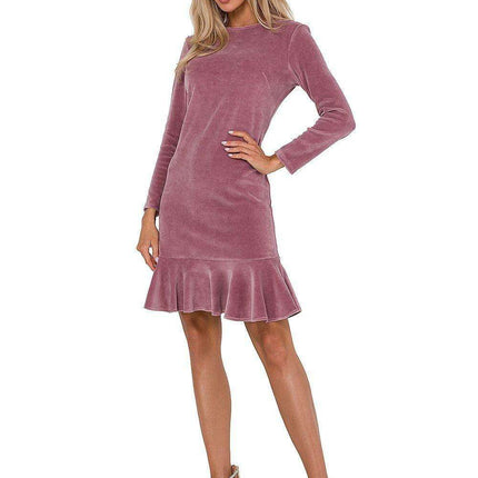 Chic Velvet Ruffled Everyday Dress