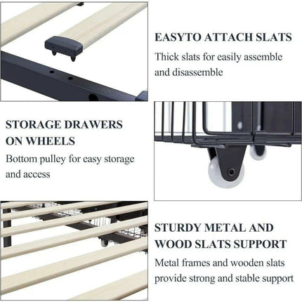 Chic Velvet Storage Bed with Adjustable Headboard and Spacious Drawers- Très Elite- Très Elite