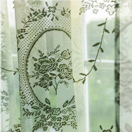 Chic Vintage Dark Green Floral Tulle Tablecloth with Ruffled Edges for Elegant Dining - Très Elite