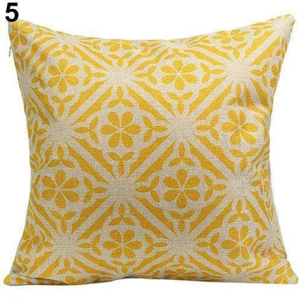 Chic Vintage Floral Geometric Throw Pillow Cover for Home Styling