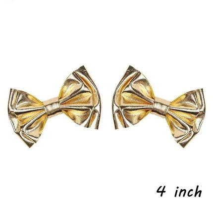 Chic Vintage Gold Hair Bows Collection - Stylish Accessories for Trendy Kids