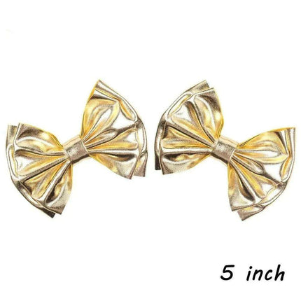 Chic Vintage Gold Hair Bows Collection - Stylish Accessories for Trendy Kids