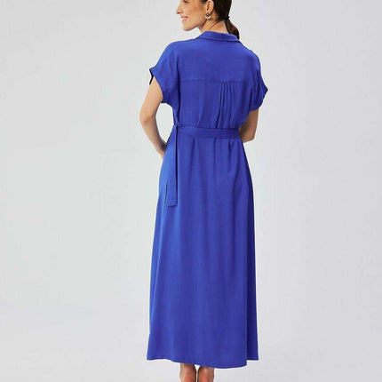 Chic Viscose Collared Maxi Dress - Très Elite