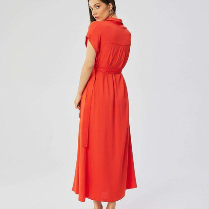 Chic Viscose Collared Maxi Dress - Très Elite
