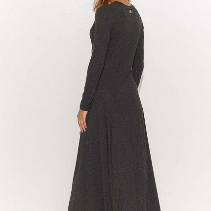 Chic Viscose Maxi Dress with Eye-Catching Tinsel Accents - Très Elite