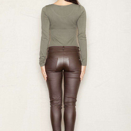 Chic Viscose Trousers with Sleek Tubular Design