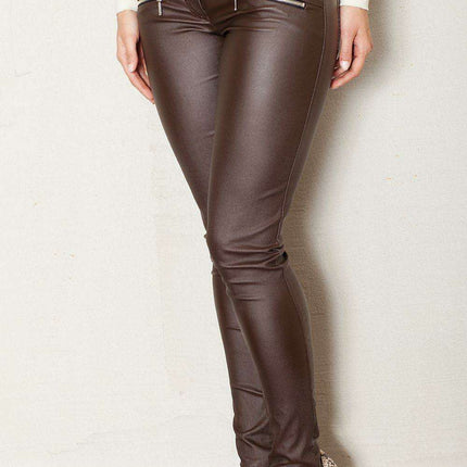 Chic Viscose Trousers with Sleek Tubular Design