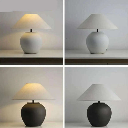 Chic Wabi Sabi Ceramic Table Lamp - Customizable Brightness & Color for Elegant Spaces - Très Elite