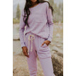 Pink Purple / L / 62.7%Polyester+37.3%Cotton