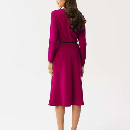 Chic Waist-Defined Midi Dress - Très Elite