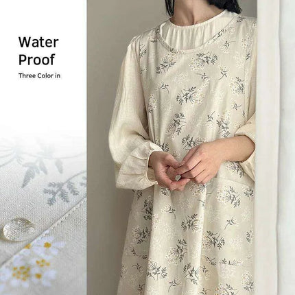 Chic Waterproof Apron for Culinary and Gardening Mastery - Adjustable Cotton-Linen Blend - Très Elite