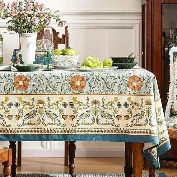 Chic Waterproof Nordic Floral Tablecloth - Ideal for Any Event