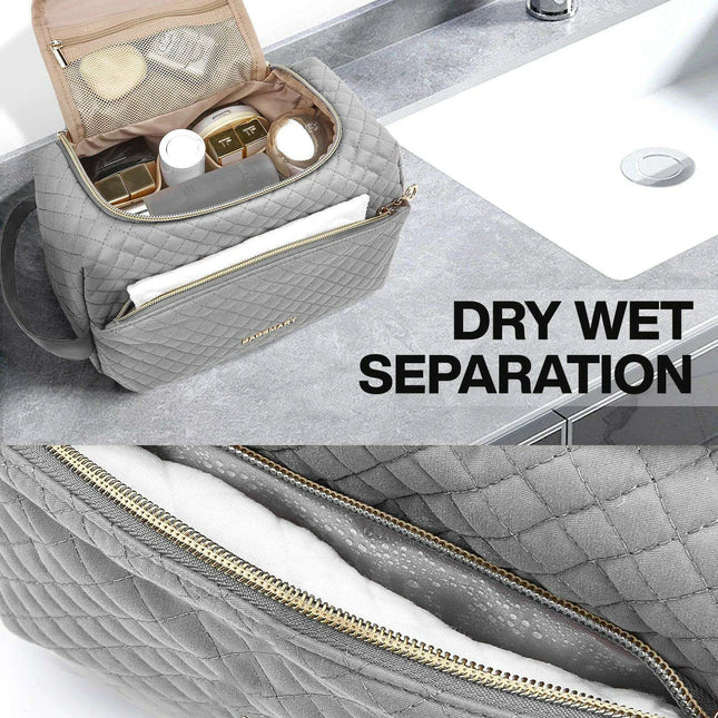 Chic Waterproof Travel Cosmetic Organizer for Women - Spacious and Functional Essentials Bag