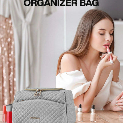 Chic Waterproof Travel Cosmetic Organizer for Women - Spacious and Functional Essentials Bag - Très Elite