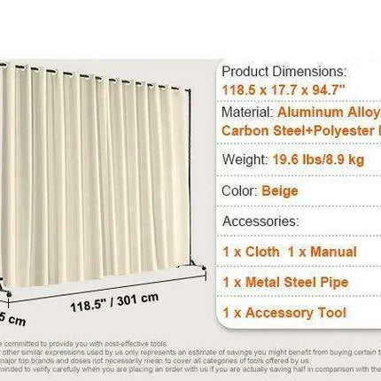 Chic Weatherproof 2-Panel Room Divider for Modern Indoor Privacy..