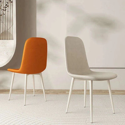 Chic White Leather Dining Chair for Upscale Aesthetics - Très Elite