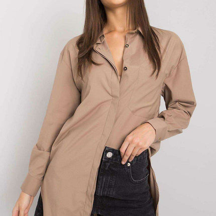 Chic White Long Sleeve Button-Up Shirt for Women - Très Elite